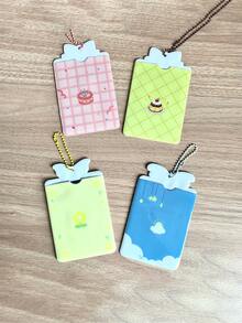 1pc Cartoon bowknot 3 inch photo storage pendant card holder - Multicolor - View 4