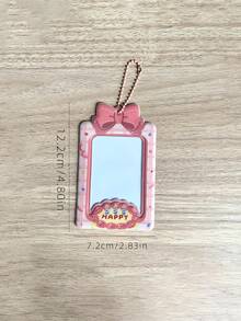1pc Cartoon bowknot 3 inch photo storage pendant card holder - Multicolor - View 5