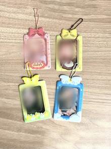 1pc Cartoon bowknot 3 inch photo storage pendant card holder - Multicolor - View 2