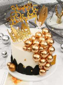 20 个金色装饰泡沫球，大小不一，适合蛋糕、返校节、情人节 - 金色 - 查看 2