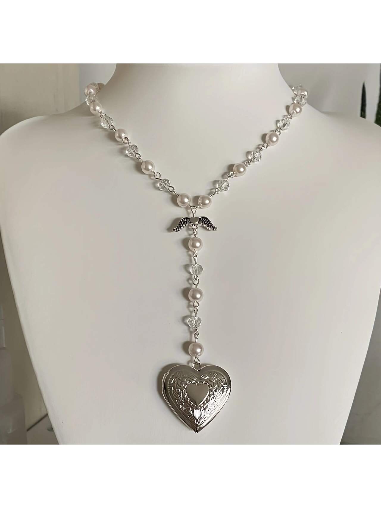 1pc Faux Pearl Beaded Choker Necklace For Teen Girls