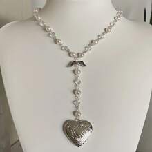 1 Miếng Ngọc trai giả Đính cườm Vòng cổ choker Đối với Cô gái tuổi teen - Màu Bạc Cổ - Xem 1