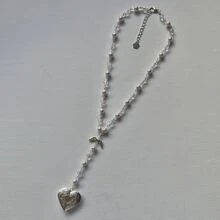 1 Miếng Ngọc trai giả Đính cườm Vòng cổ choker Đối với Cô gái tuổi teen - Màu Bạc Cổ - Xem 2