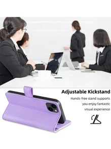 keyunfei 附赠手机挂饰 1 件紫色防摔拉链钱包，多功能卡槽和搭扣设计，可斜挎，兼容 14/ S23/ P50 Pro/ 小米 11 Lite/ 红米 Note 11 Pro 5G/ Pixel 7a/ 荣耀 X9a/ OPPO Reno 5 Lite，国际版，非国内版 - 紫色 - 查看 6