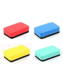 4入組長方形白板擦帶膠黏劑表面 - 彩色 - 查看 3