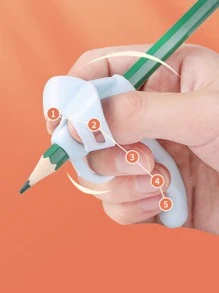 1入組筆筒適用於兒童寫作聯係,糾正手寫姿勢,五指握力設計 - 藍色 - 查看 2