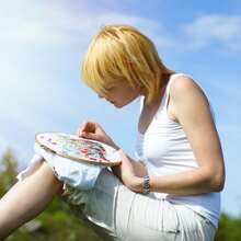 24pcs/set Random Colorful Cross Stitch Embroidery Thread, Rainbow Handmade Embroidery Thread, For Diy Sewing - Multicolor - View 9