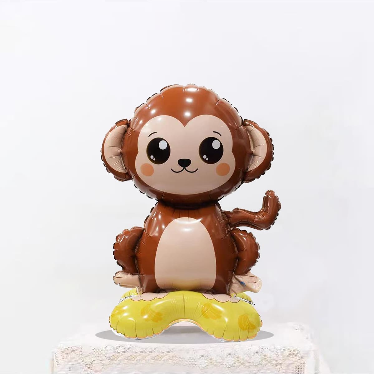 1pc Aluminum Balloon, Creative Animal Design Decorative Balloon For Home Decor, Party, - 棕色 - 查看 1