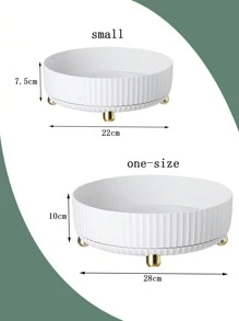 Multifunctional Rotatable Cosmetic Storage Box, 1pc Large Capacity Makeup Organizer, Desk Organizer Fits Face Moisturizer, Perfume, Facial Cleanser, Storage Bucket For Countertop Vanity, Kitchen And Bathroom, Gift For Women And Girls-White,Room,Home,Bedroom,Bathroom,House,Pink Room,Living Room Decor,Travel Stuff,Gift Bag,Gifts For Mom,Dad,Men,Friends,Teacher,Birthday,Wedding,Desk,Shelves,Accessories,Gift Boxes,Funny Gift,Storage ,Jewellery Box,Pouch,Makeup Brush Holder,Brush Holder,Perfume Organiser,Pouch Bag,Room Decor - White - View 10