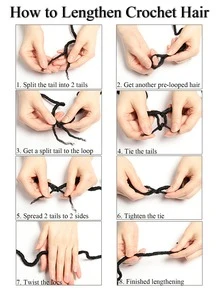 8pcs Black Soft Faux Locs Crochet Synthetic Braid Hair, 1 Needle With 5 Random Color Rings - Black - View 5