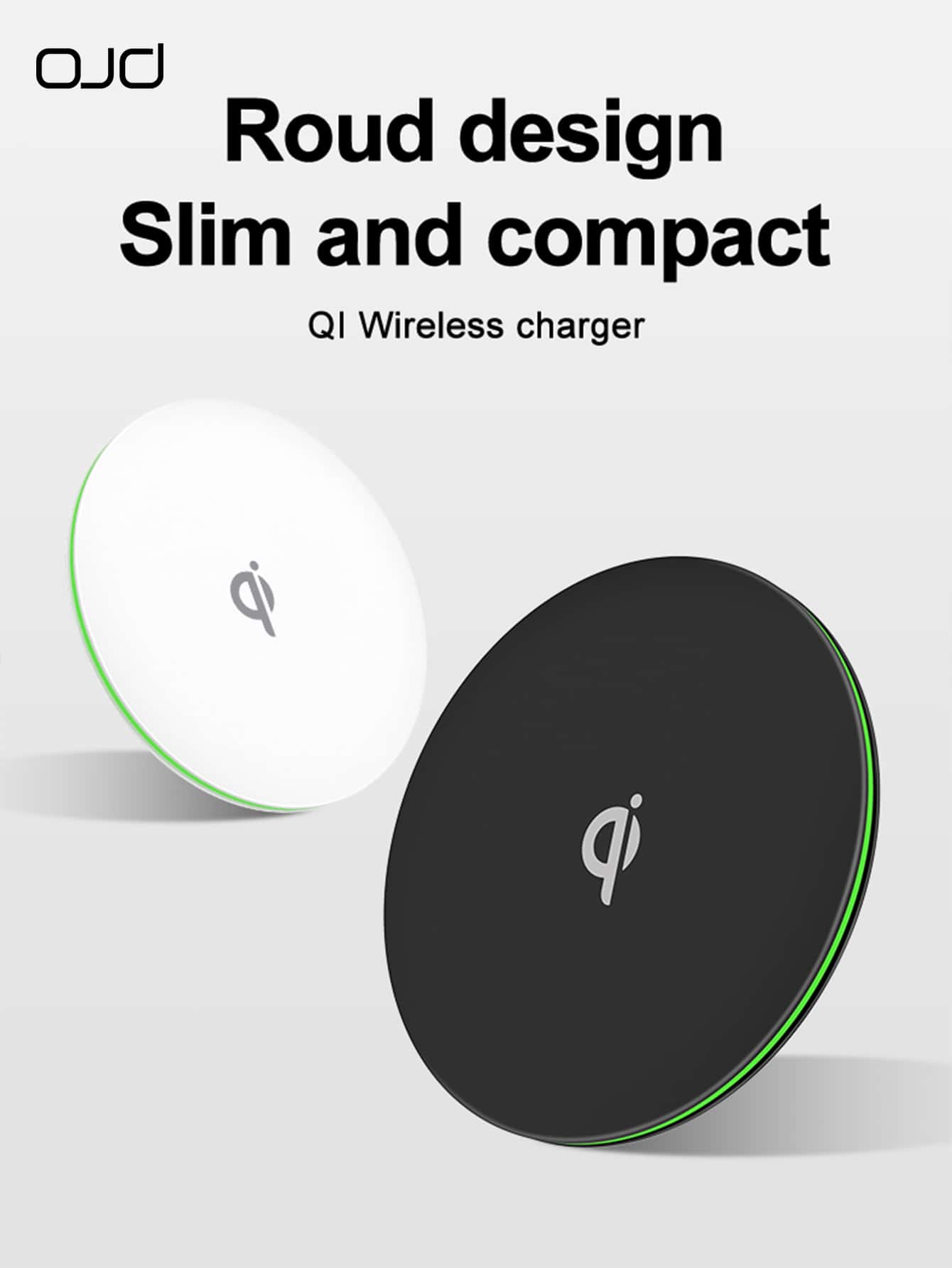 15W Bàn làm việc Nhanh Bộ Sạc Không Dây , Siêu mỏng Phí không dây Đối với 11/iPhone 13/iPhone 14 Loạt Và Khác Không dây ( Đã Bao gồm A Type-C Cable ) - màu đen - Xem 1