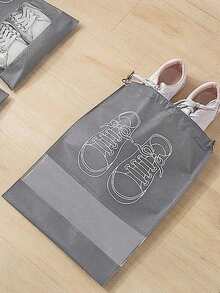 1 pezzo Borsa portascarpe, Borsa a vuoto anti-muffa e anti-polvere, Borsa appendibile protettiva anti-scarafaggi di colore grigio