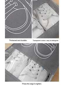 1 pezzo Borsa portascarpe, Borsa a vuoto anti-muffa e anti-polvere, Borsa appendibile protettiva anti-scarafaggi di colore grigio