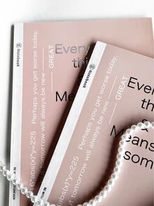 纯色系列清新简约高颜值B5尺寸笔记本 凝胶笔记本 横线笔记本 专用笔记本 草稿笔记本 日记本 错题本 记事本 - 藕粉色 - 查看 3