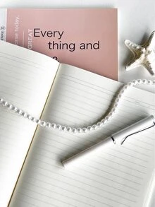 纯色系列清新简约高颜值B5尺寸笔记本 凝胶笔记本 横线笔记本 专用笔记本 草稿笔记本 日记本 错题本 记事本 - 藕粉色 - 查看 4