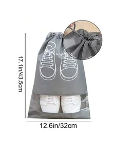 1 pezzo Borsa portascarpe, Borsa a vuoto anti-muffa e anti-polvere, Borsa appendibile protettiva anti-scarafaggi di colore grigio