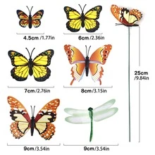 10pcs 9cm Realistic Dragonfly Decorations - Blue - Blue - View 4