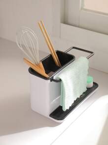 1入組多用途抹布儲物架 - 白色 - 查看 2