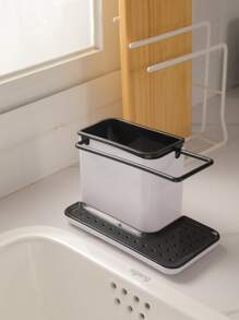 1入組多用途抹布儲物架 - 白色 - 查看 3