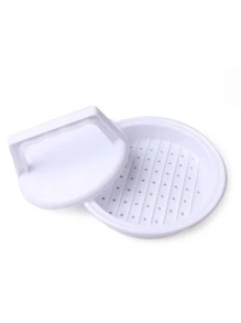 1 Máy Tính Bằng Nhựa Màu Trắng Hướng Dẫn Sử Dụng Hamburger Press Patty Maker, Dụng Cụ Nhà Bếp Cắm Trại - trắng - Xem 6