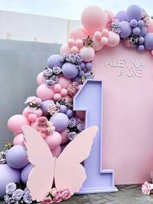 108 piezas rosado & púrpura globos arreglo floral Kit , con helio globos & cinta para de fiesta de cumpleaños , princesa fiesta temática Decoración , revelación de género aniversario , boda , graduación , fiesta de bienvenida al bebé , nupcial ducha Fondo decoraciones - Multicolor - Ver 3