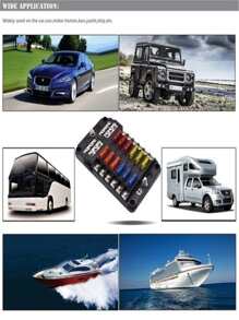 100 件盒裝汽車保險絲套裝，標準片狀保險絲適用於汽車、卡車、房車、沙灘車、Utv、SUV、摩托車、船、迷你片狀保險絲分類帶拉拔器工具，替換保險絲2a 3a 5a 7.5a 10a 15a 20a 25a 30a 35a - 彩色 - 查看 5