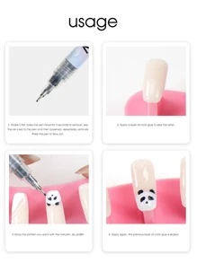 FULL BEAUTY 1 bút vẽ móng nghệ thuật bằng kim loại, bút dạ acrylic chống thấm nước dùng cho thiết kế móng DIY. - Bạc - Xem 7