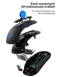 無線滑鼠,6個按鈕,靜音辦公無線滑鼠,電競防滑無線滑鼠