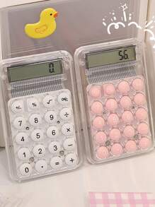 1pc Highly Attractive Value Mini Candy Colored Calculator For Office Use Back To School - Pink - View 3