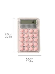 1pc Highly Attractive Value Mini Candy Colored Calculator For Office Use Back To School - Pink - View 5