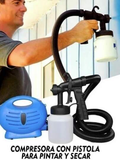 SWISS SILVER Compresor Y Pistola Portátil Para Pintar Con Agua Y Aceite Zoom