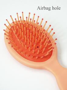 1 Pc Compact Portable Mini Daisy Candy Air Cushion Comb,Detangling Hair Brush With Handle,Styling&Hairdressing Tool,Hair Care,Girl Gift(Orange) - Coral Orange - View 3