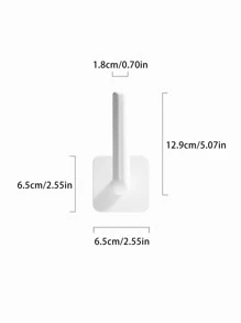 1入組棒球帽架掛壁式帽衣架,帽收納盒,非鑽孔門和衣櫃帽子架 - 白色 - 查看 2