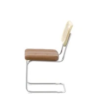 Set of 4, Leather Dining Chair with High-Density Sponge, Rattan Chair for Dining room, Living room, Bedroom, Brown - Brown - View 3