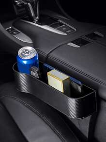 1 pieza Caja de almacenamiento de asiento de automóvil para asiento de conductor - Negro - Ver 1