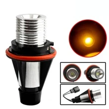 白色 2 件裝 Led 天使眼標誌燈 5w 燈泡帽相容 Bmw E39 E53 E60 E61 E63 E64 E83 E87 525i 530i 545i 1 5 6 7 Series X3 X5 - 白色 - 查看 7