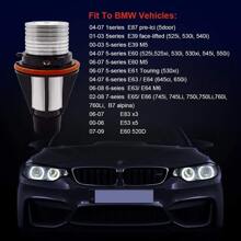 白色 2 件裝 Led 天使眼標誌燈 5w 燈泡帽相容 Bmw E39 E53 E60 E61 E63 E64 E83 E87 525i 530i 545i 1 5 6 7 Series X3 X5 - 白色 - 查看 5