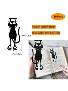 10入組可愛貓形書簽