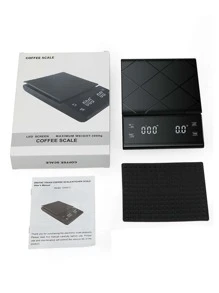 Báscula de café y cocina con temporizador de 5 kg/0.1 g, báscula digital de alimentos para horneado y cocina - Negro - Ver 5