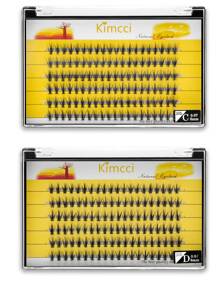 KIMCCI 120 簇 8 毫米 20d 厚度 0.07 C/D 卷曲 20d 浓密睫毛延长，卷曲单根睫毛延长 12 毫米/14 毫米/16 毫米混合睫毛簇，自然柔软纤长睫毛，双眼增大睫毛，适合日常化妆或外出派对睫毛簇，睫毛簇，单根睫毛，睫毛，假睫毛 - 黑色 - 查看 4