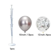 1set Balloon Stand With Balloons, Balloon Decoration Stand Set For Party Wedding Birthday Event Decorations - Multicolor - View 2