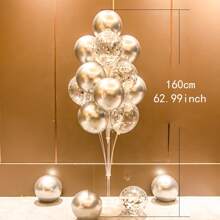 1set Balloon Stand With Balloons, Balloon Decoration Stand Set For Party Wedding Birthday Event Decorations - Multicolor - View 4