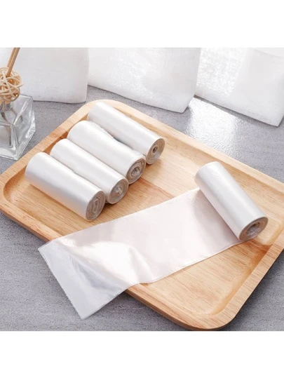 100 个迷你桌面加厚小垃圾袋，11 英寸 * 9.84 英寸，家庭和汽车和学生宿舍塑料袋，5 卷，每卷 20 个，共 100 个，厨房，浴室，家庭，家居供应商