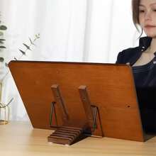 1 giá đỡ hỗ trợ đọc sách, hỗ trợ, dành cho sinh viên và nhân viên văn phòng, màu nâu, 15,4in*11in - màu nâu - Xem 10