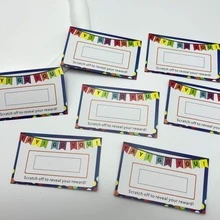 1 Set Diy Scratch Cards For Student Teacher Reward, Prize Redemption Card - White - View 3