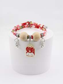 1入組隨機顏色貓狗跳蚤項圈,標籤造型吊墜項鍊 - 彩色 - 查看 4