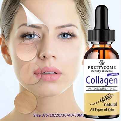 5毫升/15毫升/30毫升/50毫升/膠原蛋白面部精華液，深度修復保濕抗衰老玻尿酸面部精華液，消除皺紋臉部護理