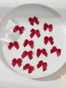 30/50/100 chiếc nơ ruy băng tự làm phụ kiện quà tặng thủ công nơ ruy băng satin mini cho giày dép, quần áo, trang trí hộp quà, hoa nơ thủ công, nơ đóng gói quà tặng, phụ kiện đồ lót và tất - Màu Đỏ Sâu - Xem 2