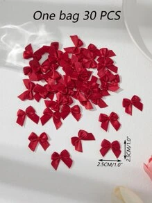 30/50/100 chiếc nơ ruy băng tự làm phụ kiện quà tặng thủ công nơ ruy băng satin mini cho giày dép, quần áo, trang trí hộp quà, hoa nơ thủ công, nơ đóng gói quà tặng, phụ kiện đồ lót và tất - Màu Đỏ Sâu - Xem 4