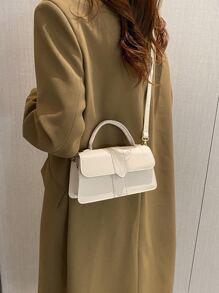 Minimalista Quadrado Cor Sólida Bolsa Bolsas De Ombro